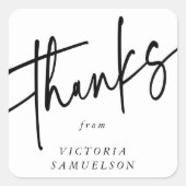 Persoonlijke aangepaste kleur Hartelijk dank Vierkante Sticker (Voorkant)