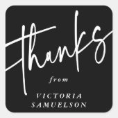 Persoonlijke aangepaste kleur Hartelijk dank Vierkante Sticker (Voorkant)