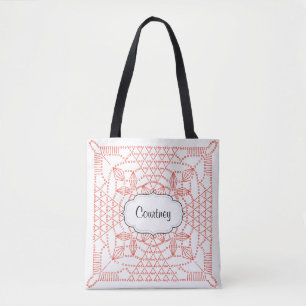 Persoonlijke aangepaste kleuren bijschuifgrafiek tote bag