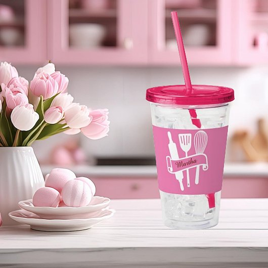 Persoonlijke aangepaste kok's acryl drinkbeker