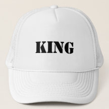 Persoonlijke Aangepaste Koning Tekst Witte Trucker