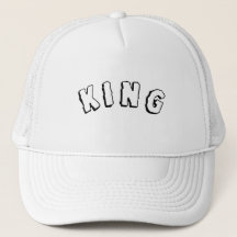 Persoonlijke Aangepaste Koning Tekst Witte Trucker
