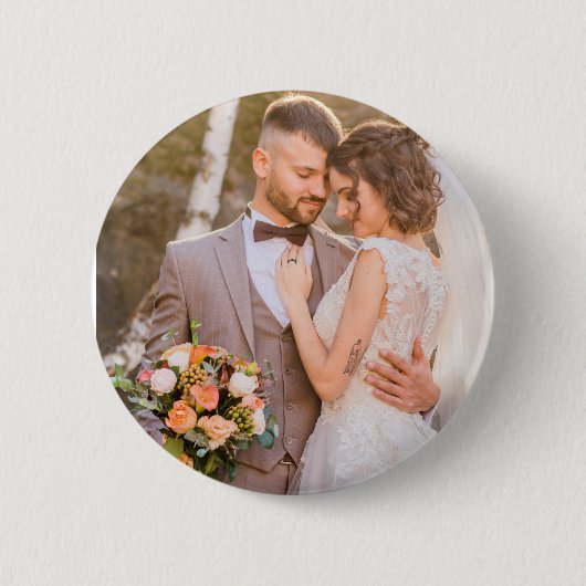 Persoonlijke aangepaste koppel foto ronde button 5,7 cm (Voorkant)