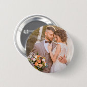 Persoonlijke aangepaste koppel foto ronde button 5,7 cm (Voorkant /achterkant)
