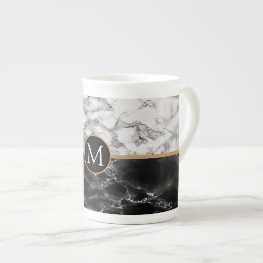 Persoonlijke Aangepaste Letter Bone China Mok (Voorkant rechts)