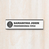 Persoonlijke aangepaste Logo Naam Titel Deurbordje (Voorkant)