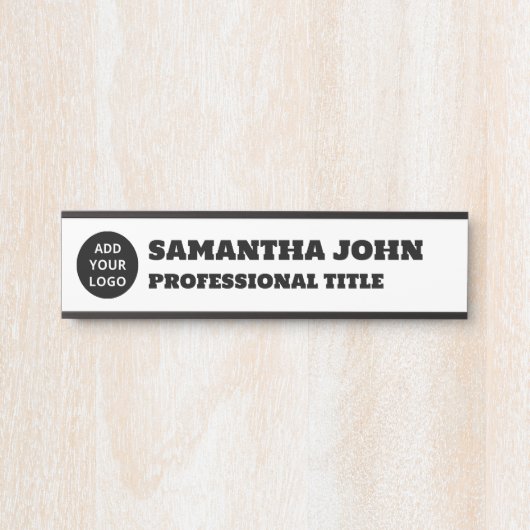 Persoonlijke aangepaste Logo Naam Titel Deurbordje (Voorkant)