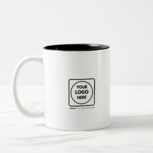 Persoonlijke aangepaste logo tweedelig promotiebek tweekleurige koffiemok