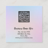 Persoonlijke Aangepaste Minimalistische Moderne QR Vierkante Visitekaartje (Achterkant)