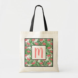 Persoonlijke Aangepaste Mooie Tropische Roze Flami Tote Bag