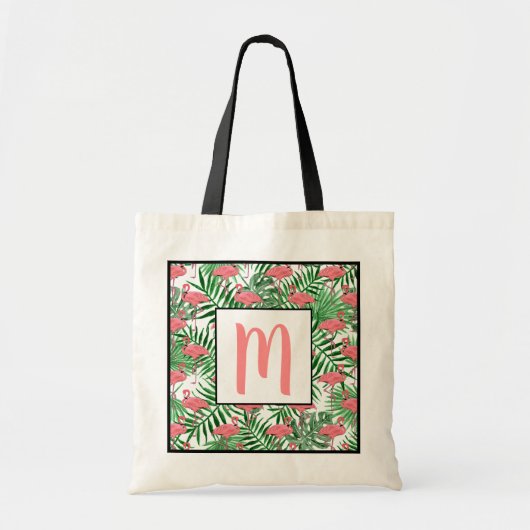 Persoonlijke Aangepaste Mooie Tropische Roze Flami Tote Bag (Voorkant)