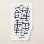 Persoonlijke aangepaste naam Abstracte lijnkunst Bad Handdoek (Handdoek)