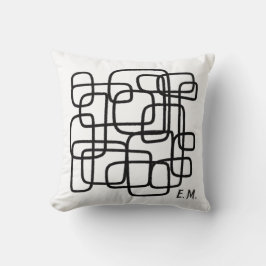 Persoonlijke Aangepaste Naam Abstracte Lijnkunst Kussen
