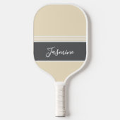 Persoonlijke aangepaste naam Boter Geel Grijs Pickleball Paddle (Voorkant)