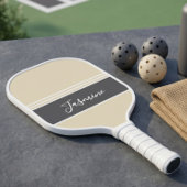 Persoonlijke aangepaste naam Boter Geel Grijs Pickleball Paddle