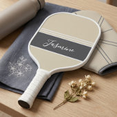 Persoonlijke aangepaste naam Boter Geel Grijs Pickleball Paddle