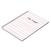 Persoonlijke aangepaste naam docent roze lijnen notitieboek (Linkerzijde)