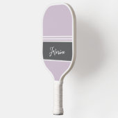 Persoonlijke aangepaste naam lavendel lila grijs pickleball paddle (Links)