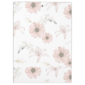 Persoonlijke aangepaste naam Leraar Roze bloemen Klembord (Achterkant)