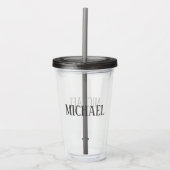 Persoonlijke Aangepaste Naam Maak je Eigen Acryl Drinkbeker (Voorkant)