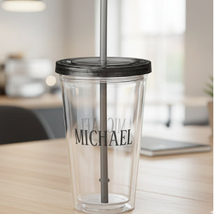 Persoonlijke Aangepaste Naam Maak je Eigen Acryl Drinkbeker