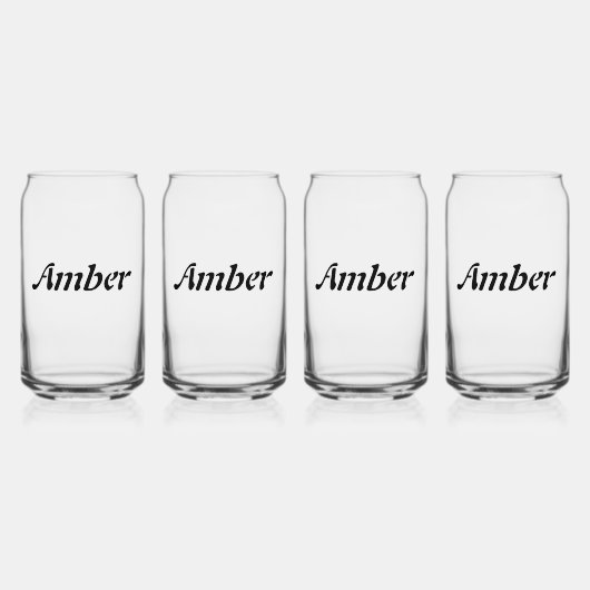 Persoonlijke Aangepaste Naam Minimaal Monogram Sti Blikvorm Glas (Voorkant)