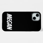 Persoonlijke Aangepaste Naam Minimal iPhone Hoesje 15 Plus Case (Achterkant horizontaal)