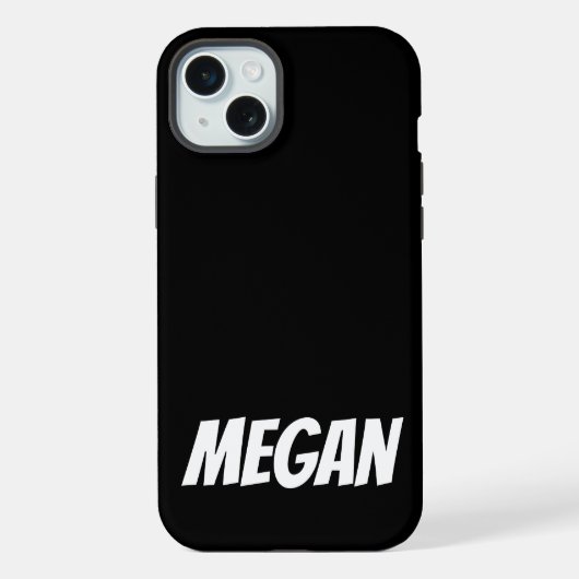 Persoonlijke Aangepaste Naam Minimal iPhone Hoesje 15 Plus Case (Achterkant)