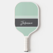 Persoonlijke aangepaste naam Mintgroen grijs Pickleball Paddle (Achterkant)