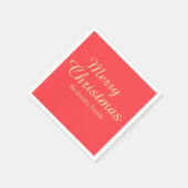 Persoonlijke Aangepaste Naam Moderne Prettig Kerst Servet (Hoek)