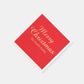 Persoonlijke Aangepaste Naam Moderne Prettig Kerst Servet (Hoek)
