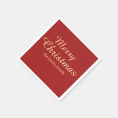 Persoonlijke Aangepaste Naam Moderne Prettig Kerst Servet (Hoek)