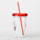 Persoonlijke aangepaste naam Prettig kerstfeest Acryl Drinkbeker (Links)