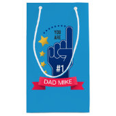 Persoonlijke aangepaste naam Vaderdag | Cadeaubag Klein Cadeauzakje (Achterkant)