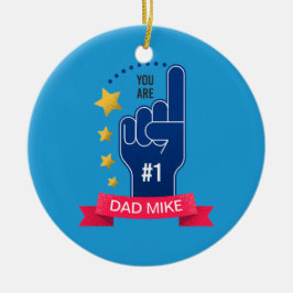 Persoonlijke aangepaste naam Vaderdag | kerstbal Keramisch Ornament