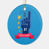 Persoonlijke aangepaste naam Vaderdag | kerstbal Keramisch Ornament (Links)