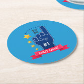 Persoonlijke aangepaste naam Vaderdag | Onderzette Ronde Kartonnen Onderzetter (Gebogen)