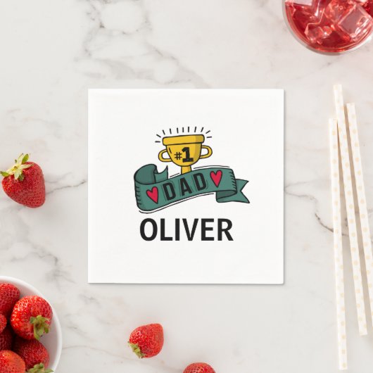 Persoonlijke aangepaste naam Vaderdag | Servet (Insitu)