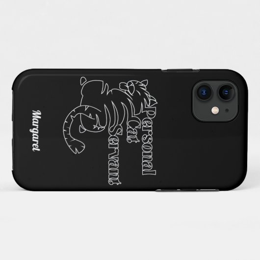 Persoonlijke aangepaste naam van Kat-server Case-Mate iPhone Case (Achterkant (horizontaal))