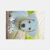 Persoonlijke aangepaste petfoto fleece deken (Voorkant (Horizontaal))