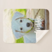 Persoonlijke aangepaste petfoto sherpa deken (Voorkant (horizontaal))