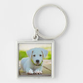 Persoonlijke aangepaste petfoto sleutelhanger (Voorkant)