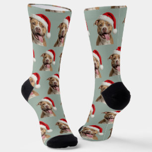 Persoonlijke Aangepaste Pitbull Kerst Sokken