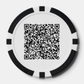 Persoonlijke Aangepaste QR Code Pokerfiches Poker Chips (Voorkant)