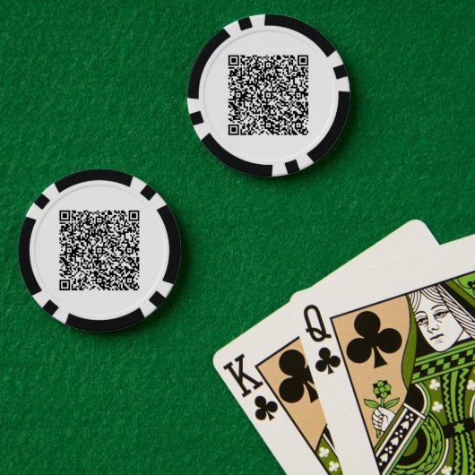 Persoonlijke Aangepaste QR Code Pokerfiches Poker Chips (Pokertafel (Dubbel))