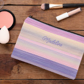 Persoonlijke aangepaste roze violet paarse strepen etui