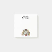 Persoonlijke aangepaste school leraar appel regenb post-it® notes (Voorkant)