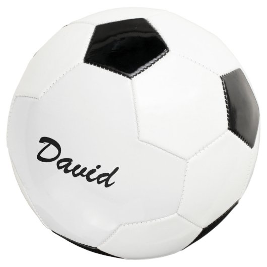 Persoonlijke Aangepaste Script Naam Minimalistisch Voetbal (Drie kwart)