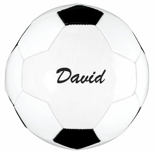Persoonlijke Aangepaste Script Naam Minimalistisch Voetbal (Voorkant)