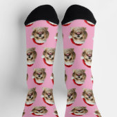 Persoonlijke Aangepaste Shitszu Kerstmis Sokken (Top)